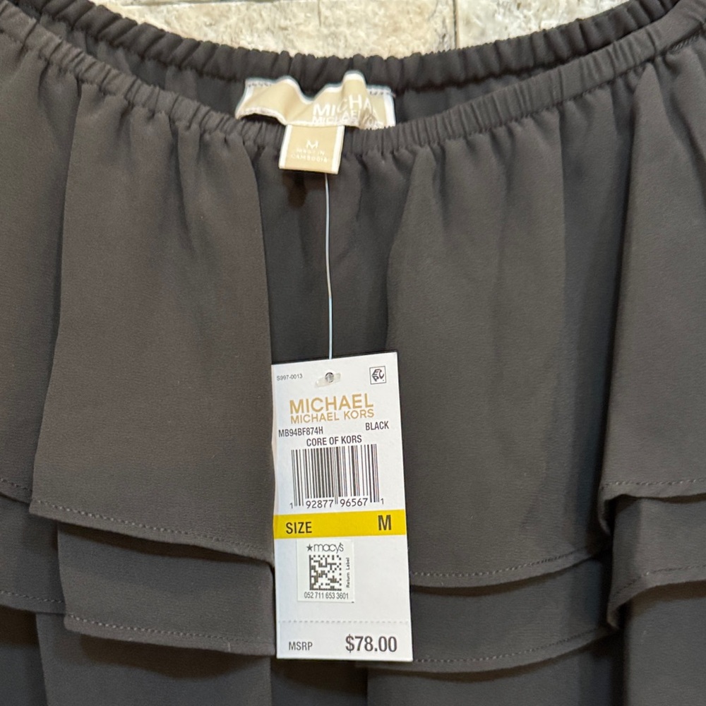 MICHAEL Michael Kors Black Off-Shoulder Blouse - Picture 3 of 5